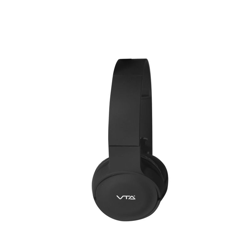 Audífonos de Diadema VTA Inalámbricos Bluetooth On Ear Recargables Negro