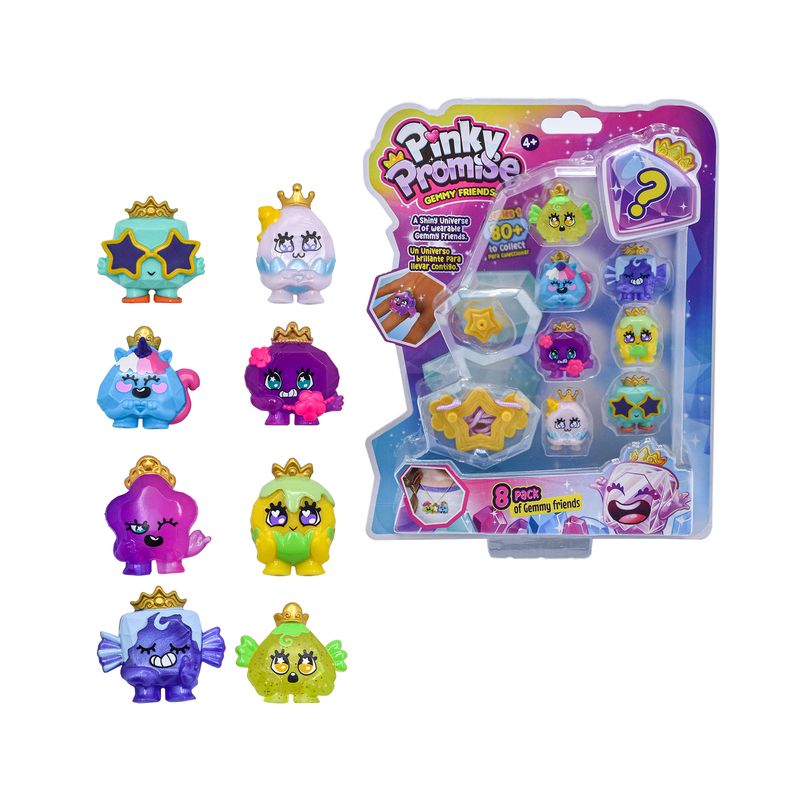 Bizak Promise Pinky Giocattolo Carrozza Sorpresa Con 8 Figure Da Collezionare, 3 Cm, Playset Portagioie