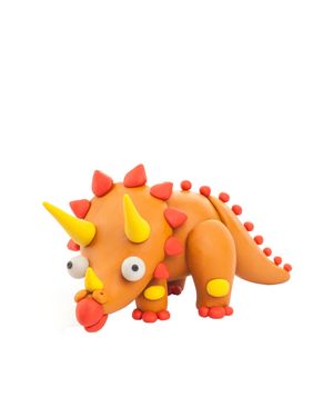 Masa Moldeable Hey Clay Dino Triceratops x 5 Colores