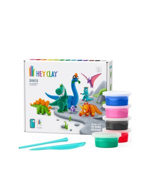 Set Masa Moldeable Hey Clay Dinosaurios x 15 Envases