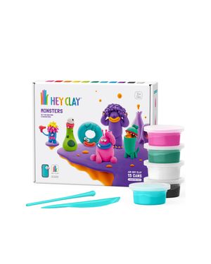 Set Masa Moldeable Hey Clay Monstruos x 15 Envases