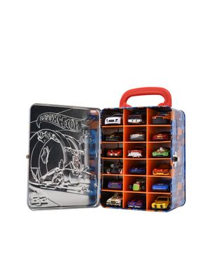 Organizador Metálico para 18 Carros Hot Wheels Rojo