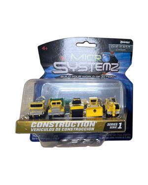 Pack x 5 Carros Construction Micro Systemz