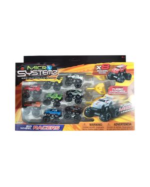 Pack x 8 Carros Big Wheel Racerz Micro Systemz