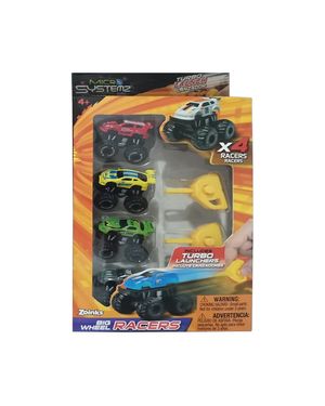 Pack X 4 Carros Big Wheel Racerz Micro Systemz
