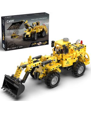 Bloques de Construcción CaDA Máquina Bulldozer Wheel Loader & Wheel Bulldozer