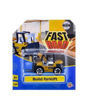 Carro Coleccionable Die Cast Amarillo Montacarga Fast Road