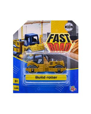 Carro Coleccionable Die Cast Amarillo Aplanadora Fast Road