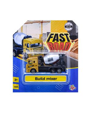 Carro Coleccionable Die Cast Mezclador Amarillo Fast Road