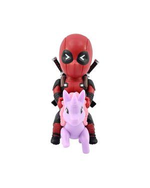 Figura Coleccionable Deadpool Montado en Unicornio Marvel 10 cm
