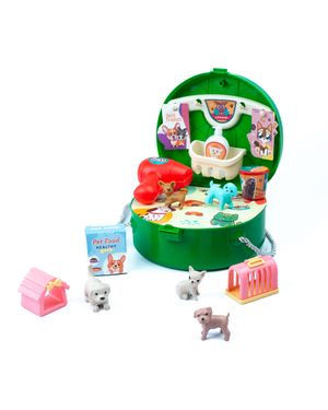 Carterita Infantil Veterinaria Set de Mascotas 19 Piezas