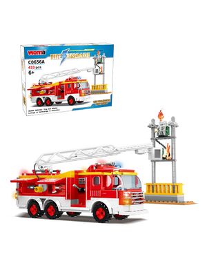 Set de Bloques para Armar Grúa de Bombero 433 Piezas
