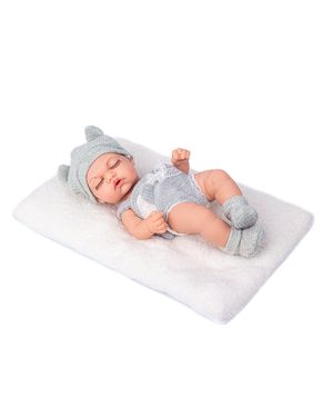 Muñeco Bebé Realista de 25 Cm con Ropa Tejida y Manta