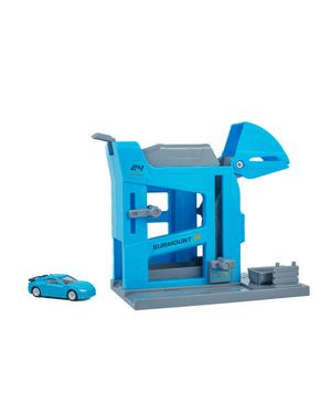 Parqueadero y Pista con Catapulta de 2 Niveles Azul