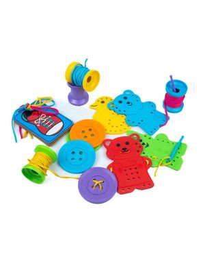 Juego Didáctico Montessori para enhebrar desarrollo Motor Infantil