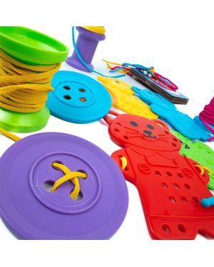 Juego Didáctico Montessori para enhebrar desarrollo Motor Infantil