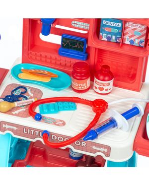 Set Estación Médica de Juguete para Armar Juego de Rol Infantil