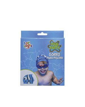 Gorro Piscina para Niños Cool Pool Party Azul en Silicona Toy Logic
