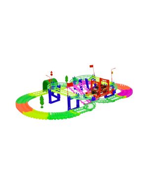 Pista Colores Neón con Carro Eléctrico Max Racer