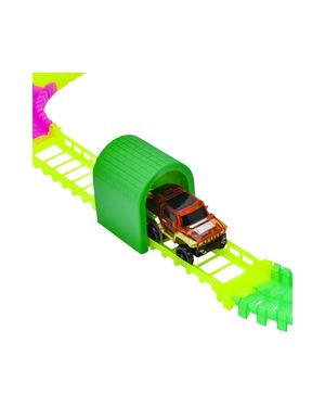 Pista Colores Neón con Carro Eléctrico Max Racer