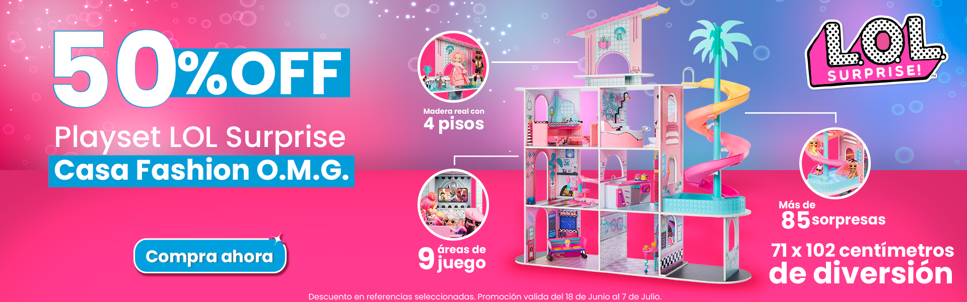 Casa de lol con descuentos hasta de 50% menos del precio regular